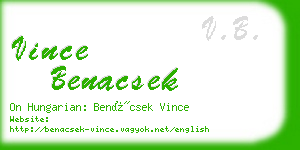 vince benacsek business card